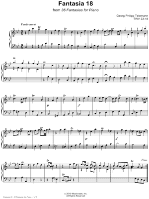 36 Fantasies for Piano: Fantasia 18