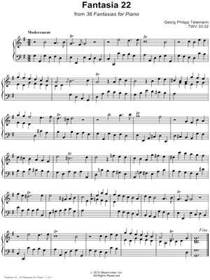 36 Fantasies for Piano: Fantasia 22