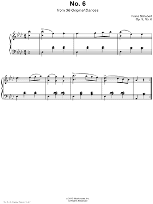 36 Original Dances, Op. 9, Dance No. 6