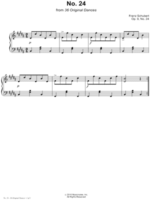 36 Original Dances, Op. 9, Dance No. 24