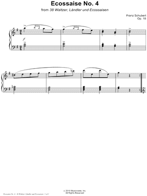 38 Waltzer, Ländler und Ecossaisen, Opus 18: Ecossaise No. 4