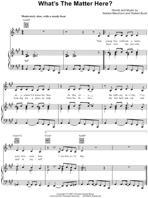 What's the Matter Here? by 10 000 Maniacs - Sheet Music