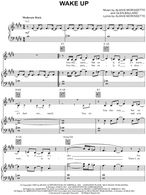 Wake Up by Alanis Morissette - Sheet Music