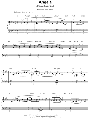 Angela (Theme from Taxi) by Bob James - Sheet Music