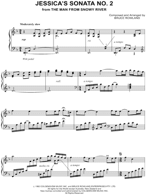 Jessica's Sonata No. 2 from The Man from Snowy River - Sheet Music