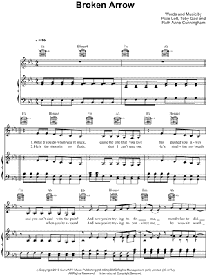 Broken Arrow by Pixie Lott - Sheet Music