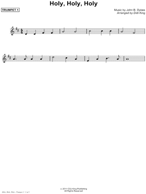 Holy, Holy, Holy - Trumpet 1 (Brass Quartet)