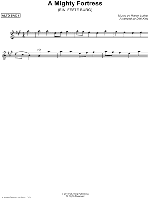 A Mighty Fortress Is Our God - Alto Sax 1 (Saxophone Quartet)