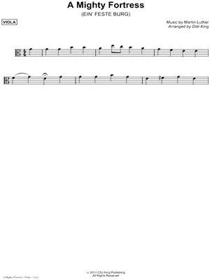 A Mighty Fortress Is Our God - Viola Part (String Quartet)