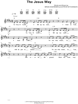 The Jesus Way by Brian Doerksen - Sheet Music