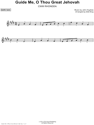 Guide Me, O Thou Great Jehovah - Bari Sax (Sax Quartet)