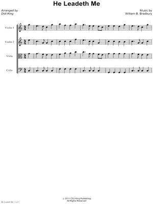 He Leadeth Me - String Quartet Score