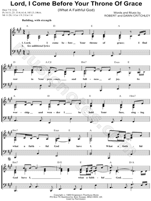 Lord, I Come Before Your Throne of Grace