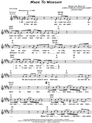 Made To Worship by Chris Tomlin - Sheet Music
