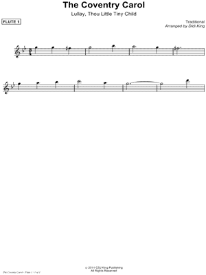 The Coventry Carol - Flute 1