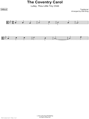 The Coventry Carol - Viola