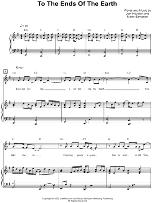 To the Ends of the Earth by Hillsong - Sheet Music