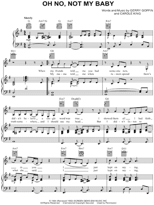 Oh No, Not My Baby by Rod Stewart - Sheet Music