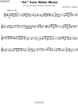 Air from Water Music - F Instrument