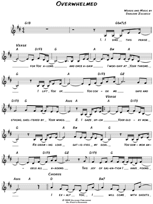 Overwhelmed by Hillsong - Sheet Music