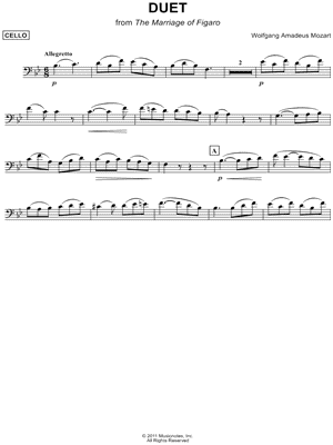 Duettino: Che soave zeffiretto (Sull'aria) - Cello