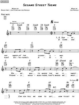 Sesame Street Theme from Sesame Street - Sheet Music