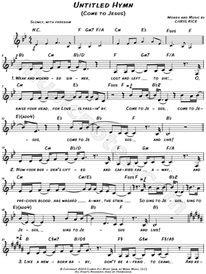 Untitled Hymn (Come to Jesus)