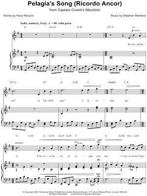 Pelagia's Song (Ricordo Ancor)