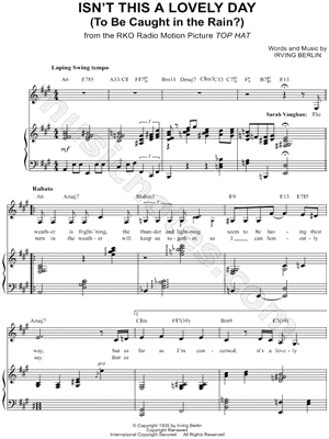 Isn't This a Lovely Day (To Be Caught in the Rain?)