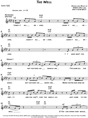 The Well by Casting Crowns - Sheet Music