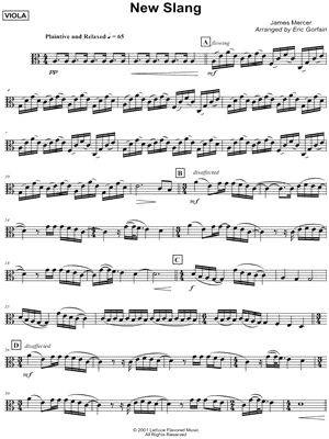 New Slang - Viola (String Quartet) by The Shins - Sheet Music