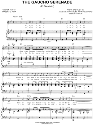 The Gaucho Serenade by Gene Autry - Sheet Music