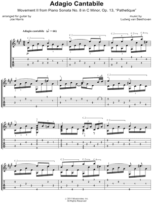 Sonata No. 8, Op.13 "Pathetique": II. Adagio Cantabile