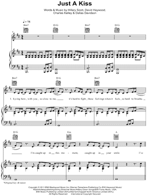 Just a Kiss by Lady A - Sheet Music
