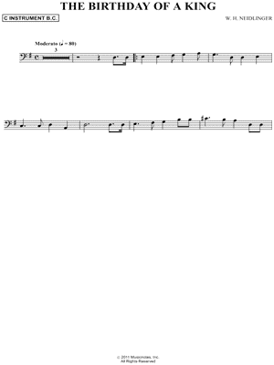 The Birthday of a King - Bass Clef Instrument