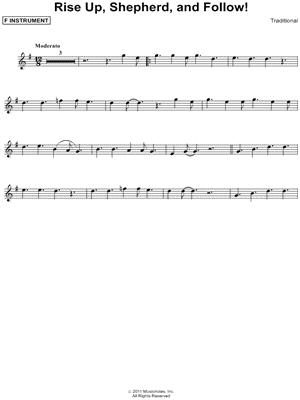 Rise Up, Shepherd, and Follow! - F Instrument