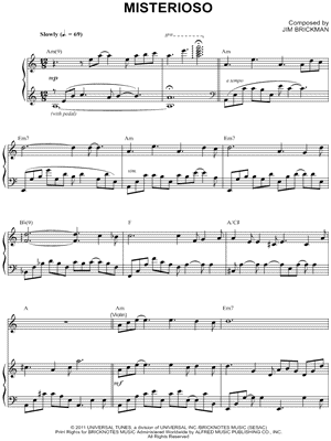 Misterioso by Jim Brickman - Sheet Music