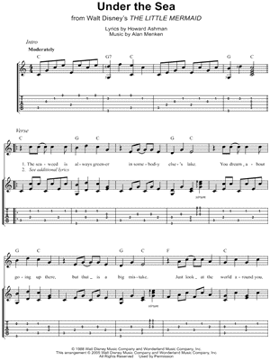 Under the Sea from The Little Mermaid - Sheet Music