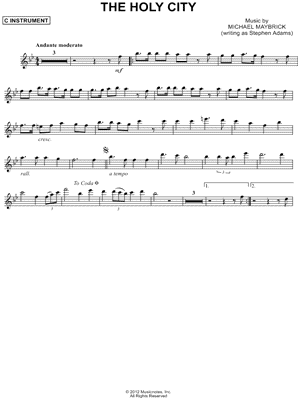 The Holy City - C Instrument