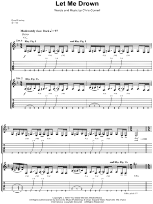 Let Me Drown by Soundgarden - Sheet Music