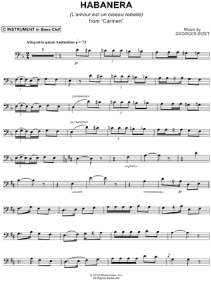 Habanera - Bass Clef Instrument