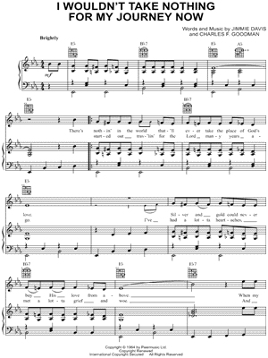 I Wouldn't Take Nothing for My Journey Now