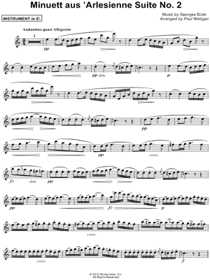 Menuet from L'Arlesienne Suite No. 2 - Eb Instrument