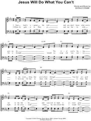 Jesus Will Do What You Can't