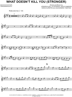 What Doesn't Kill You (Stronger) - Eb Instrument