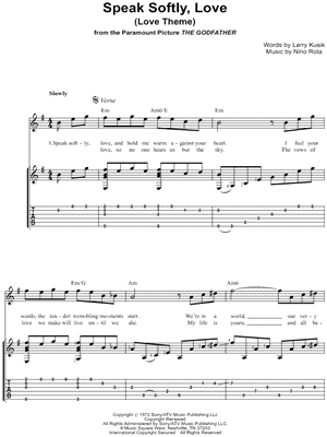 Speak Softly, Love (Love Theme)