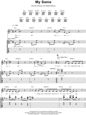 My Same by Adele - Sheet Music