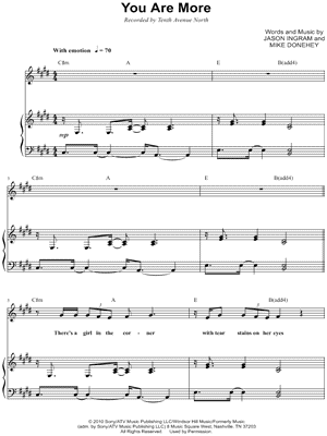You Are More by Tenth Avenue North - Sheet Music