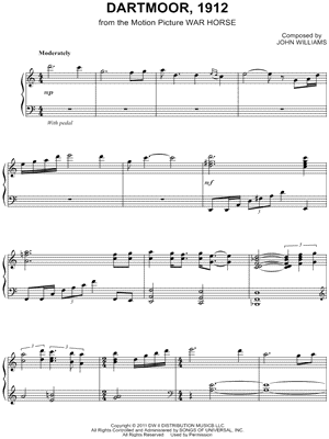 Dartmoor, 1912 from War Horse - Sheet Music