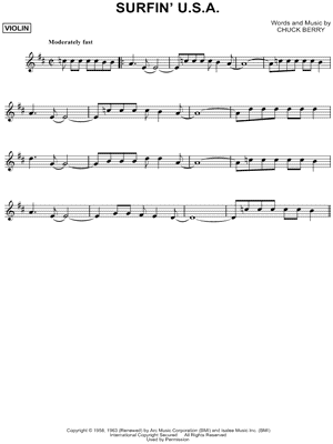 Surfin' U.S.A. by The Beach Boys - Sheet Music